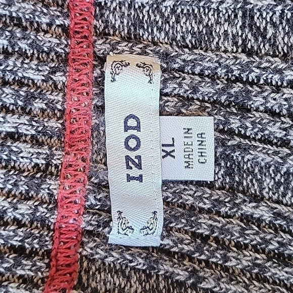 IZOD blue and gray vneck sweater 100% cotton. Size is XL. Very good condition. - Picture 5 of 6